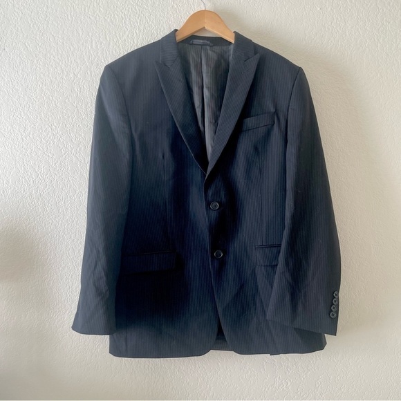 Calvin Klein slim fit 100% wool pin stripe blazer sport coat - Picture 1 of 5
